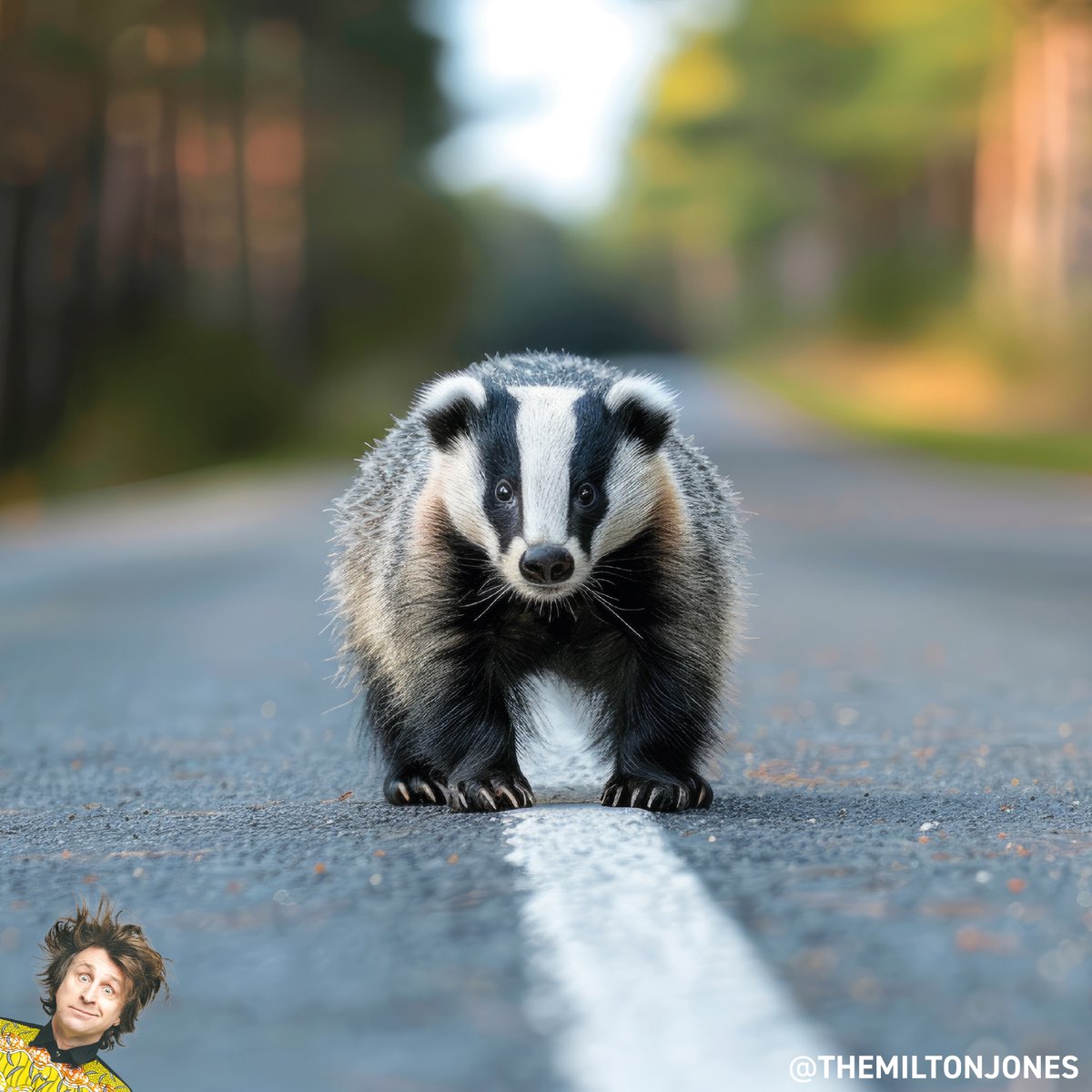 Sadly a badger is never really camouflaged unless its in the middle of the road. #badger #comedy #ukcomedy