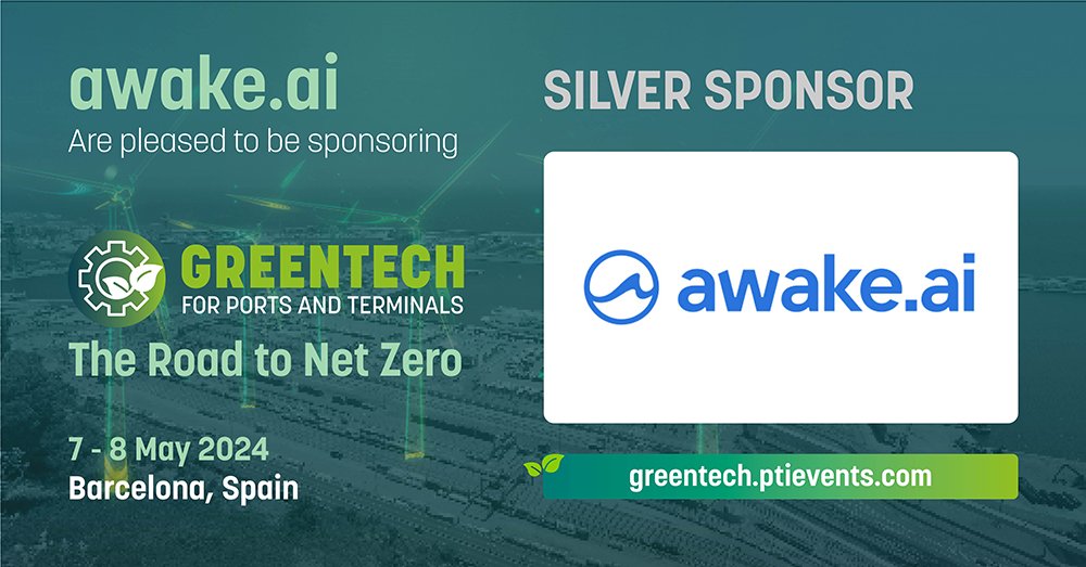 🤖 Introducing our latest sponsor for #GreenTech2024: @AwakeAI 🤖

Awake.AI is a trusted, collaborative platform fostering an #ecosystem for smart #ports and #shipping.

🎟️ Secure your ticket now to join us in #Barcelona on May 7-8 : bit.ly/4cjJ5lq 🎟️