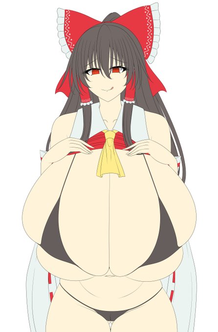 爆乳巫女霊夢さんの下塗りです
例大祭の新刊表紙の予定になります 