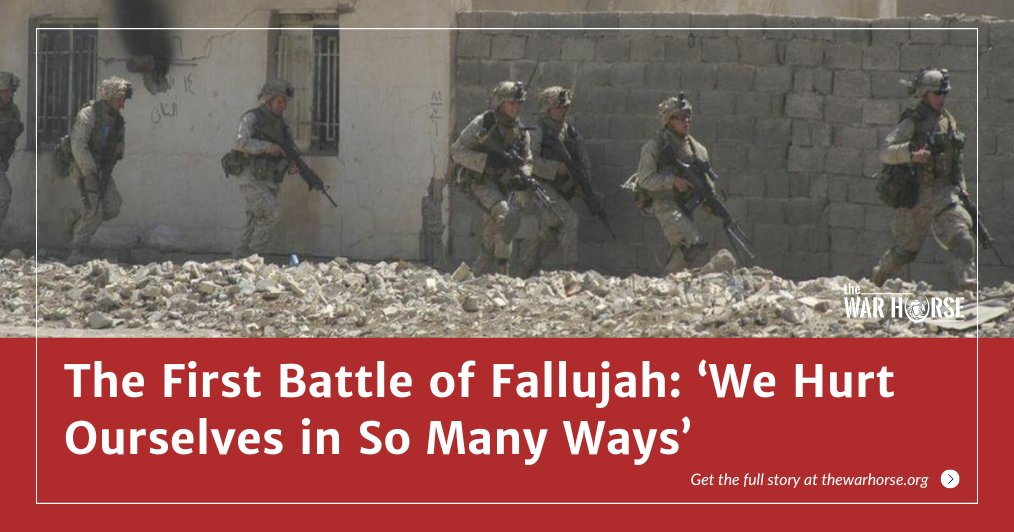 Twenty years on, the battle of Fallujah is viewed by many as a turning point in the Iraq war, serving as a stark reminder of the complexities and consequences of modern warfare, writes @DaveChrisinger thewarhorse.org/remembering-fi…