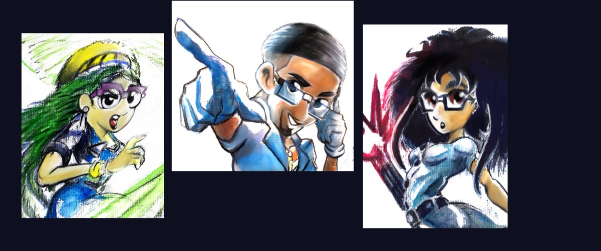 cerulean_mocha's tweet photo. The Saikiks, my silm fit psychic- powered detective trio.
Winter 2024 -Summer 2021
Any interest in a thread on all three? Lmk. 😎✍🏾☕️
#watercolor #InkDrawing #procreateart #bookmark #comics #solforce #graphicnovels #ocs #slimfit https://t.co/CSPmpYXmtV