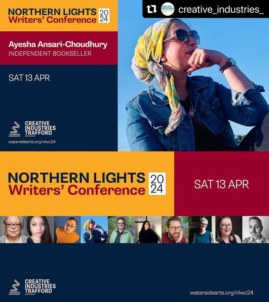 Hello, just a reminder that I am going to be speaking at the Northern Lights Writer’s conference in conversation with @RicMichael. For any avid writers in the North,book your tickets. I’d love to see a wider representation amongst attendees. @CITrafford #RepresentationMatters