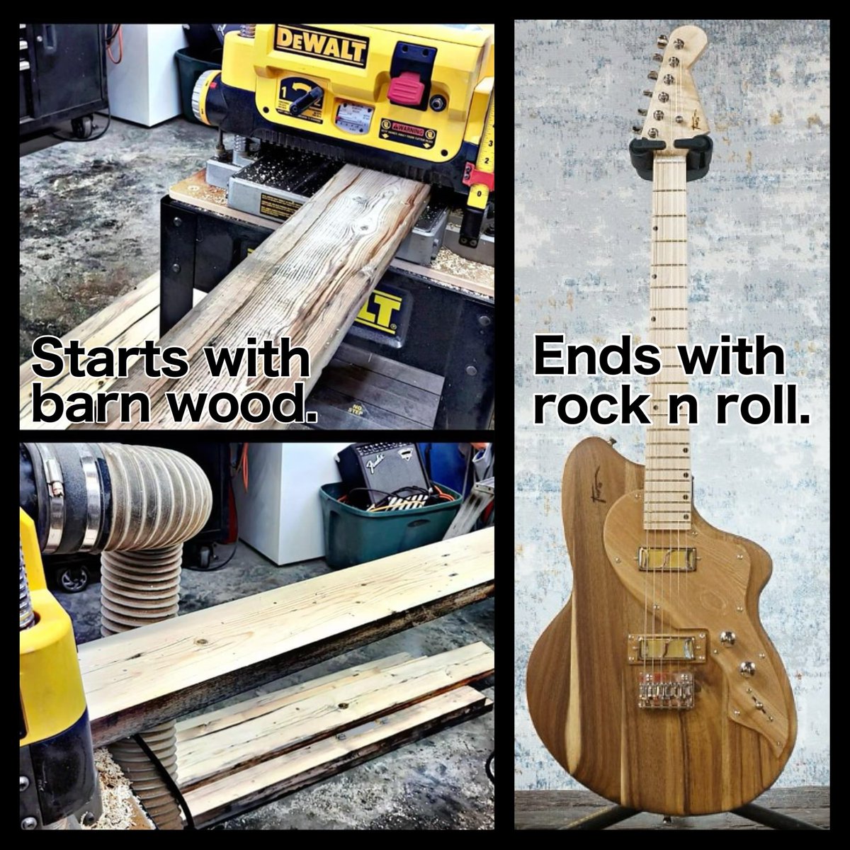 This is what we do. Visit us at tnvguitars.com 😎 #guitars #guitar #handmade #handcrafted #woodworking #reclaimed #wood #barncaster #yyc #calgary #okotoks #madeincanada 🇨🇦#TNVguitars