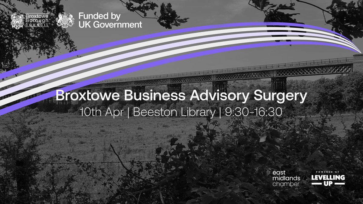 Join us for the next Business Advisory Surgery where you can access FREE 1-2-1 business support from business adviser Sonny Lakhani. 📅 10 Apr | Beeston Library, Browtowe Book your place here 🔗 >> bit.ly/48K6glU #UKSPF #Accelerator