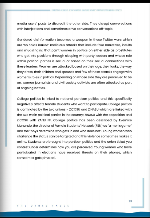 table_girls's tweet photo. "The main objective of gendered disinformation is to cause harm. In politics, this harm can be to discredit a female candidate and stop her from participating."
Extract from TGT Gendered Disinformation Report 2023: https://t.co/RyUgnUwgMf
#HerVoice
#EndGenderedDisinformation https://t.co/5zsmA18ikR