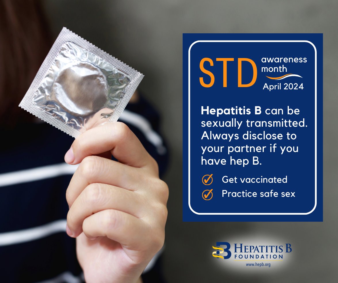 April is #STDawarenessMonth

📢 There's a safe &amp; effective vaccine for #hepatitisB - recommended for sexually active adults. Once vaccinated, a person should be protected from developing #hepB even if exposed through sexual contact!

💉Learn more:  hepb.org/prevention-and…