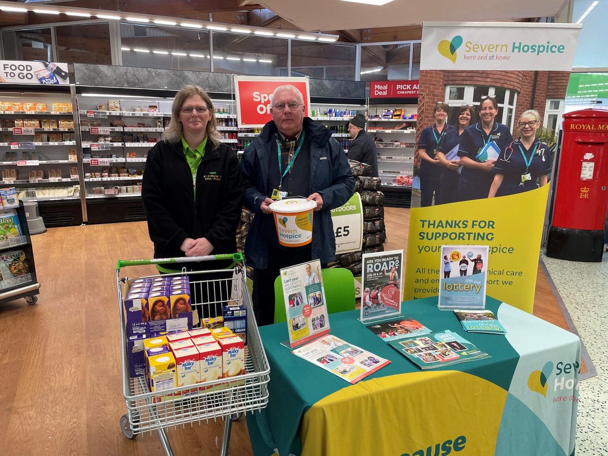 Our bucket collectors have been out and about and it is a huge #thankyouthursday cheer to the supermarkets who support them. This week our bucket brigade was at #Asda and there was a double treat when community champion Anne-Marie handed over Easter eggs for our wards. Thank you.