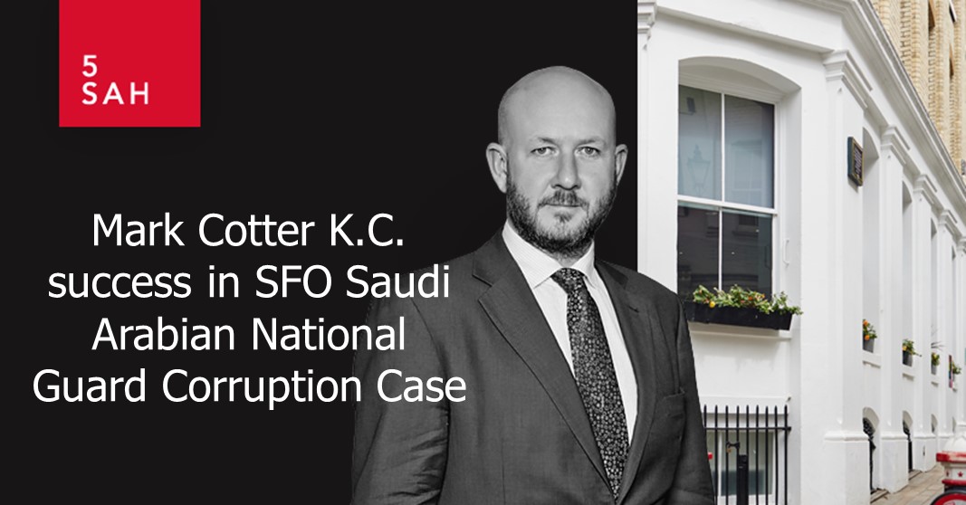 Mark Cotter K.C. success in SFO Saudi Arabian National Guard Corruption Case Mark Cotter K.C. instructed by Greg Stewart @GTStewartSols & leading Ronnie Manek represented Terence Dorothy Find out more here & read the SFO press release in full: bit.ly/5SAHmcKCSFO