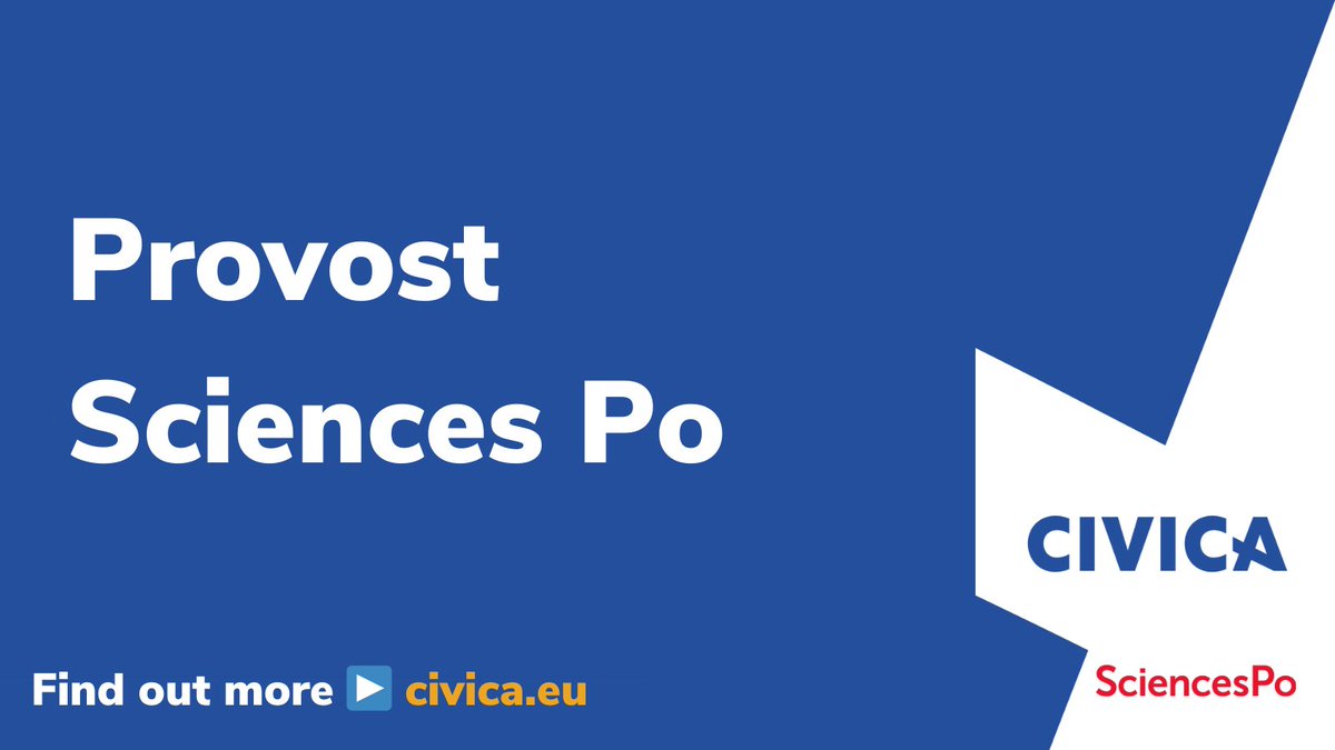 📣Job opportunity at a CIVICA university @sciencespo has applications open for their next Provost. They are searching for a motivated, experienced candidate. Learn more & apply by 3 May 👉 loom.ly/gTpGXSo