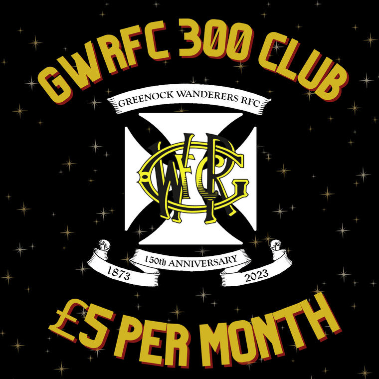 Greenock Wanderers RFC 300 Club , check out the article to join the 300 Club and have the chance to win a prize each month #thewandiesway #redyellowblack gwrfc.com/news/greenock-…