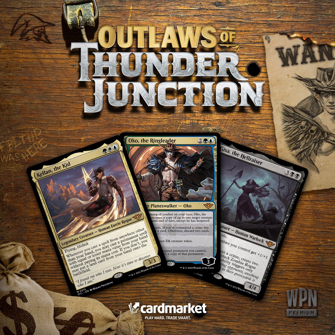 🌵 ¡Ya puedes hacer tu preorder de cartas sueltas de #MTGThunder en nuestro perfil de @CardmarketMagic! Reserva tus cartas y aprovecha los descuentos de nuestras ofertas de preorder. 🧨 #MTGOTJ Preorder ➡️ bit.ly/3TdVT3V 🐴 #MTGOTJ Singles ➡️ bit.ly/43Ipsj2