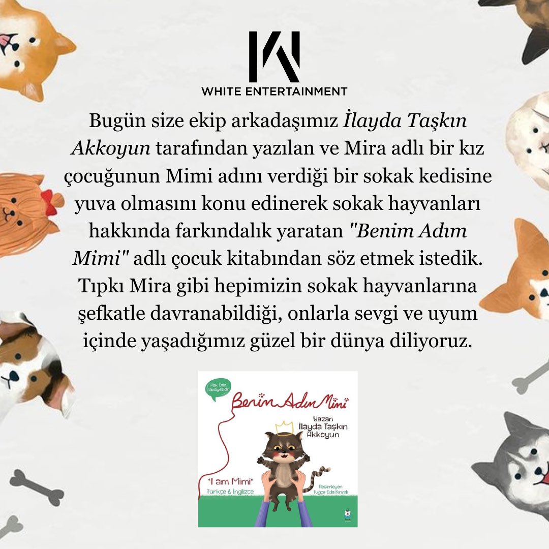 Tek ihtiyacı yalnızca bir kap mama, bir kap su ve sıcak bir yuva olan hayvan dostlarımızla sevgi ve uyum içerisinde bir arada yaşadığımız güzel bir dünya için Sokak Hayvanları Günü kutlu olsun!

#WhiteEntertainment #DünyaSokakHayvanlarıGünü #BenimAdımMimi