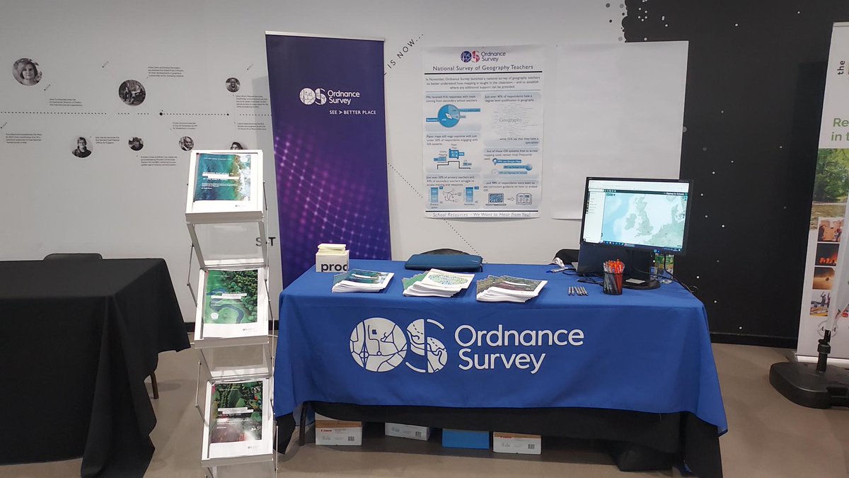 And here we are! Ready for the #GAConf24 in Manchester. Visit us at the @OrdnanceSurvey stand for a quick chat about Digimap for Schools (plus award winning print resources by @Primageographer and @GeogJazz !) #GeographyTeacher