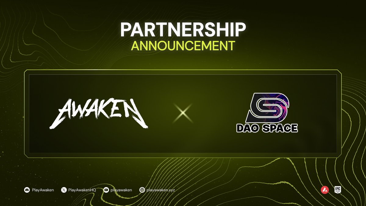 Awaken Fighter (@playawakenhq) on Twitter photo 🚨Partnership Announcement🚨
We're thrilled to announce our partnership with <a href="/TheDaoSpace/">DAO Space </a> 👏
Through this collaboration, we will bring the innovative gaming experience and advancement to communities. Stay tuned for the latest updates, and cheers to this excitement!🥂 🚨Partnership Announcement🚨
We're thrilled to announce our partnership with <a href="/TheDaoSpace/">DAO Space </a> 👏
Through this collaboration, we will bring the innovative gaming experience and advancement to communities. Stay tuned for the latest updates, and cheers to this excitement!🥂