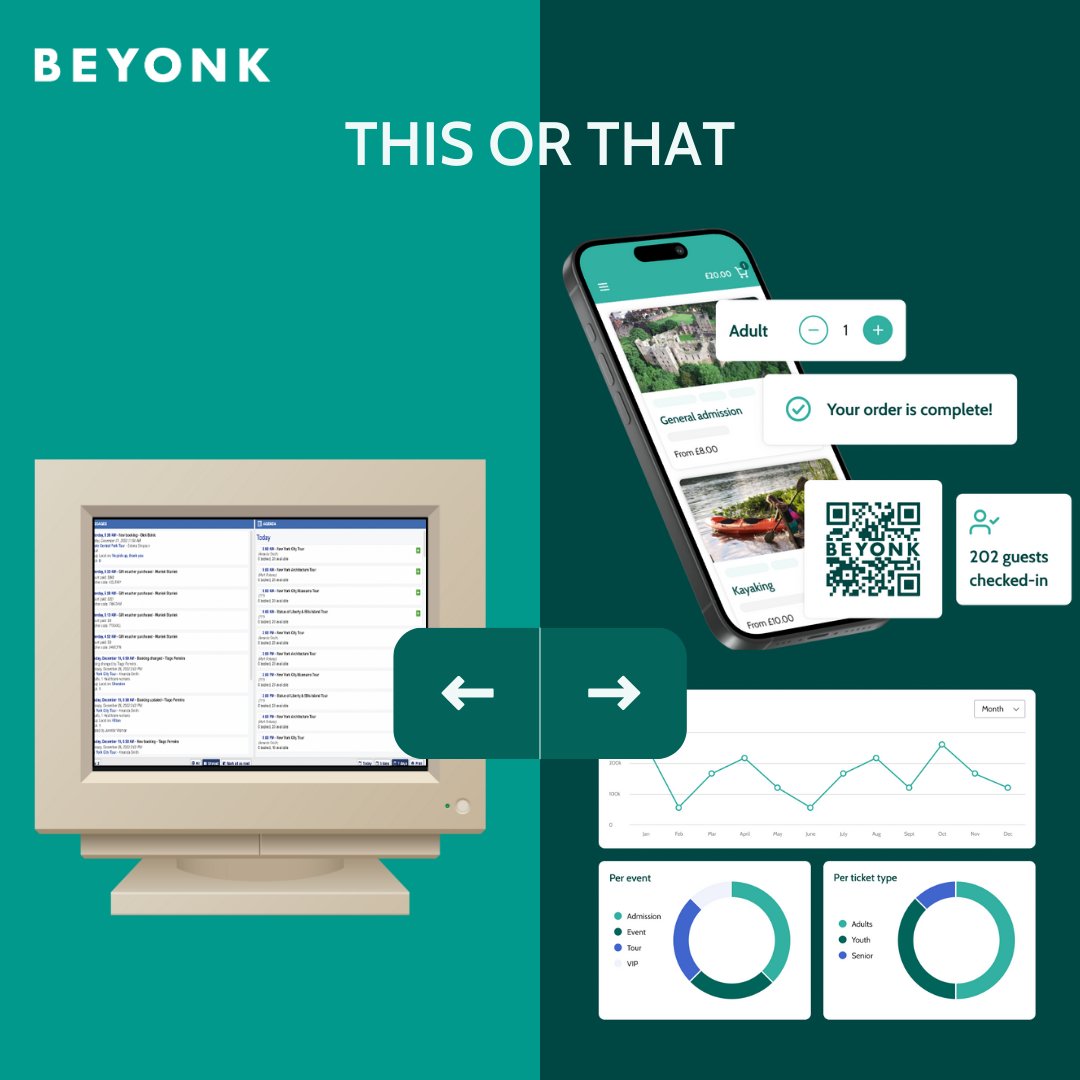 Say goodbye to instruction manuals with our seamless ticketing system. No more loading wheel of doom or mobile compatibility issues! Elevate your business with Beyonk's best-in-class solution 🎟✨ #Beyonk #Ticketing #BookingSolution