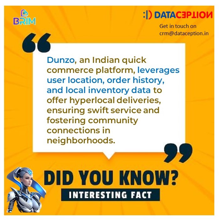 Dataception's tweet image. Did you know??
#Dunzo #QuickCommerce #HyperlocalDelivery #DataDriven #CommunityBuilding #NeighborhoodConnections #IndianStartups #LocalStores #EfficientService #Convenience #InnovativeTech #DataAnalytics #DataIntegration #DataFabric #RPA #BusinessGrowth #BusinessIntelligence