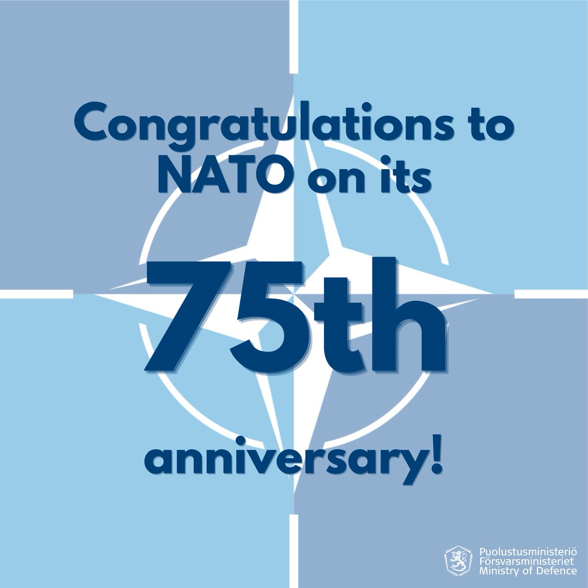 Together, we are stronger and safer. Happy 75th anniversary, @NATO! 🎂 #1NATO75years #StrongerTogether #WeAreNATO