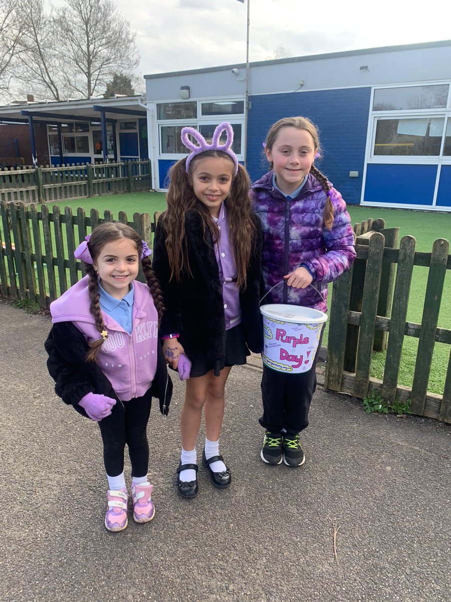 THANK YOU Electra & Taliya, siblings to Christian who lives with #DravetSyndrome, & friend Petra, whose older brother lives with #Epilepsy, for presenting to your whole school assembly & encouraging everyone to wear purple for #PurpleDay, raising a huge £315! 👏👏 @WroxhamSchool