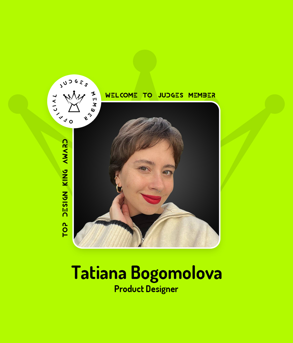 We're happy to share that Tatiana Bogomolova, Product Designer has been selected as Top Design King Awards jury. We admire you that you are the part of our group.
topdesignking.com/judges/169/tat…

#topdesignking #jury #judges #juryteam #awards #designaward #webdesign #designinspiration