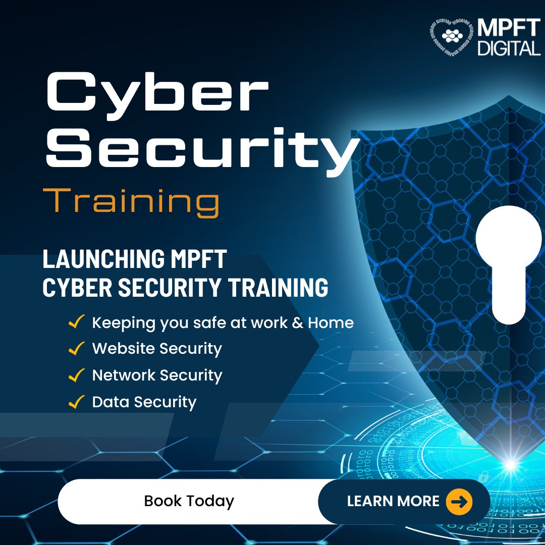 Launching our MPFT Cyber Security Training 🤖 The Digital Skills Team have been working really hard to develop in-house cyber security training to ensure we keep ourselves safe at work but also at home 🔐 Take a look at our sharepoint for dates! Let get protected 🔒