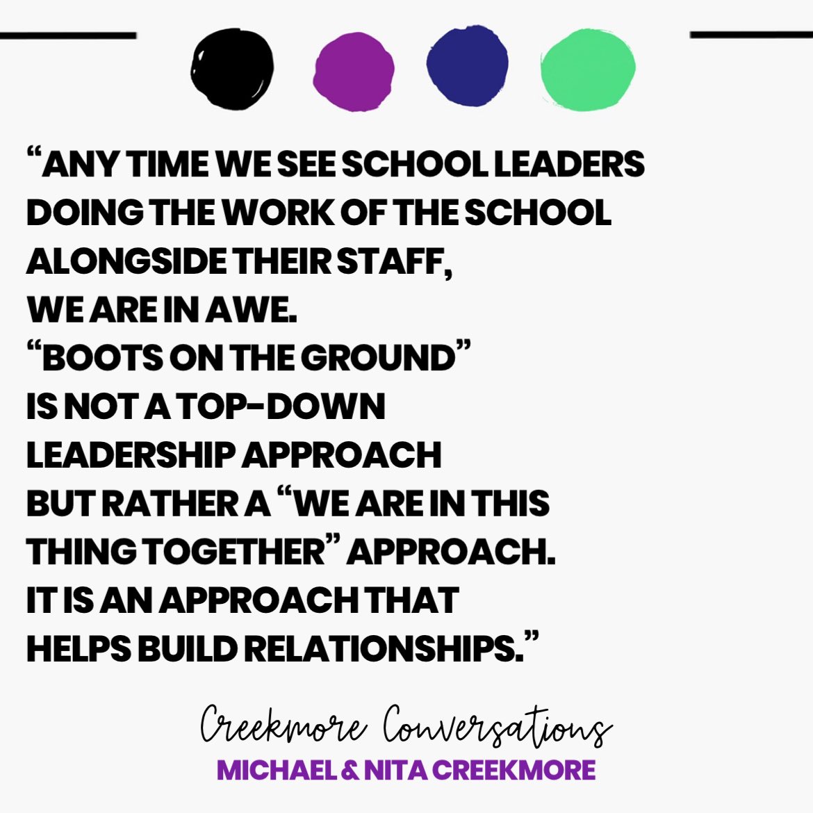 This is an approach that helps build relationships. It demonstrates that we are doing this work together—for each other and, above all, for the kids.” (Every Connection Matters) 

Happy Assistant Principal’s Week! 

#assistantprincipal #happyassistantprincipalsweek #leaders