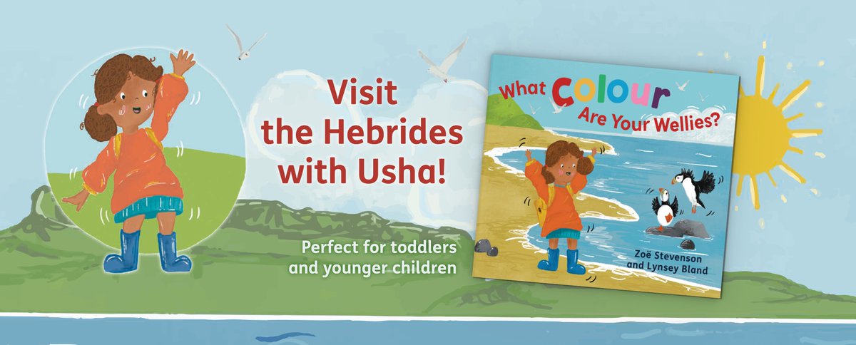 Today is publication day for What Colour Are Your Wellies?, a beautifully charming book for children, telling the story of Usha who travels the Hebrides discovering seabirds with wellies just as colourful as hers! ☔️🦆
Read more:
birlinn.co.uk/product/what-c…