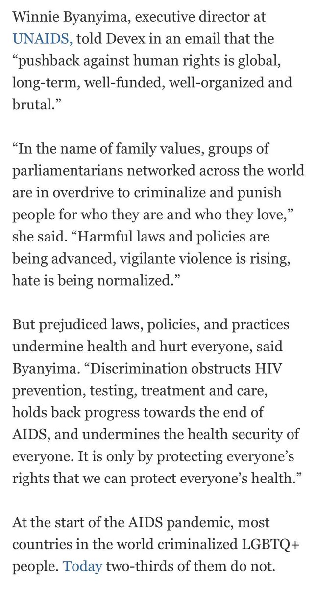 The pushback against human rights is “global, long-term, well-funded, well-organized, and brutal”, says Winnie Byanyima.