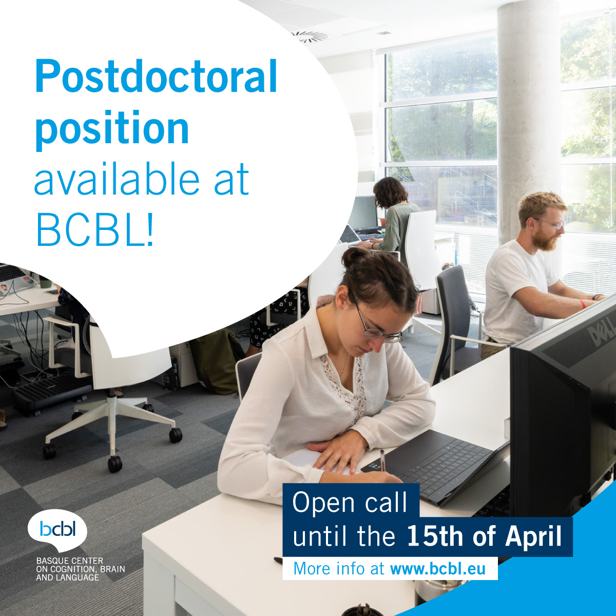 🆕 New postdoctoral position available at #BCBL! We are looking for a candidate for our research group 'Signal processing in neuroimaging'. 📅 The deadline to apply is 15 April. +info👇 bcbl.eu/en/join-us/job…