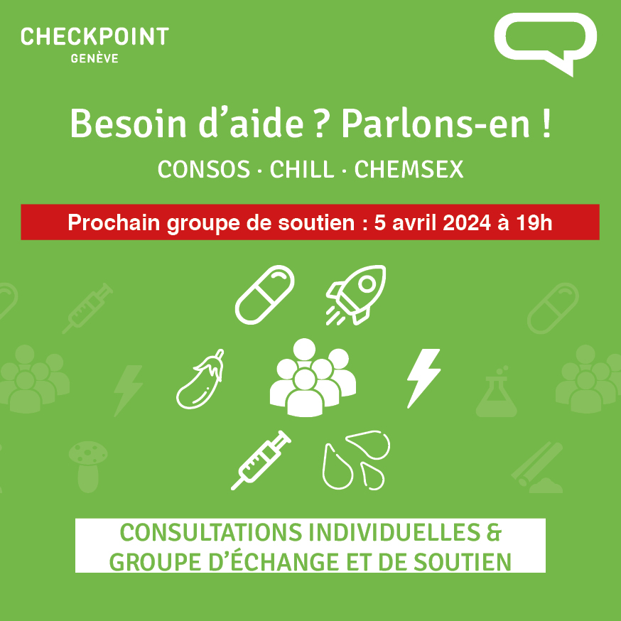 La discussion, modérée par un ancien chemsexeur, se déroule entre usager·e·s de substances en contexte sexuel dans un cadre bienveillant et confidentiel. Il n’est pas nécessaire de s’inscrire. Les séances du groupe se réalisent en françis. Infos: dialogai.org/services/check…