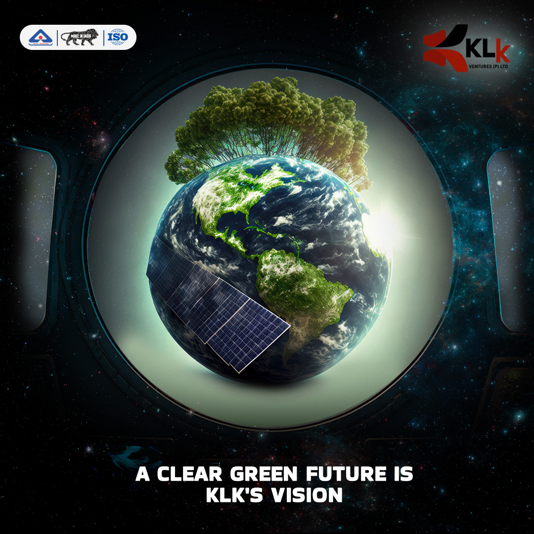 KLK sees a clear path to a green tomorrow.

#SolarPower #BrighterTomorrow #hargharsolar #hargharekpanel #ThinkSmartThinkSolar #SustainableSolutions #RenewablePower #GoGreen #SolarManufacturers #IrrigationSystem #EnergyConservation #Klk #KlkVentures #KLKVision