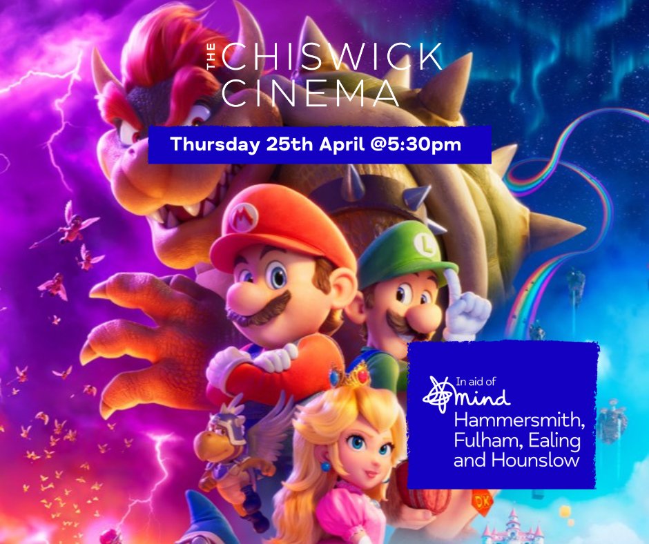 Help raise vital funds & have a great evening out by buying tix to exclusive charity screening of @supermariomovie at @TheChiswickCinema on Thursday 25th April @ 5:30pm! Tix priced @ £15, small booking fee applies on @eventbriteuk eventbrite.co.uk/manage/events/…