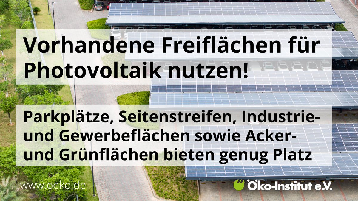 Neue Studien zu Entwicklung, Potenzialen und Herausforderungen von #Photovoltaik-Freiflächenanlagen in Deutschland sowie Flächenpotenzialen bei #AgriPV: oeko.de/news/pressemel…