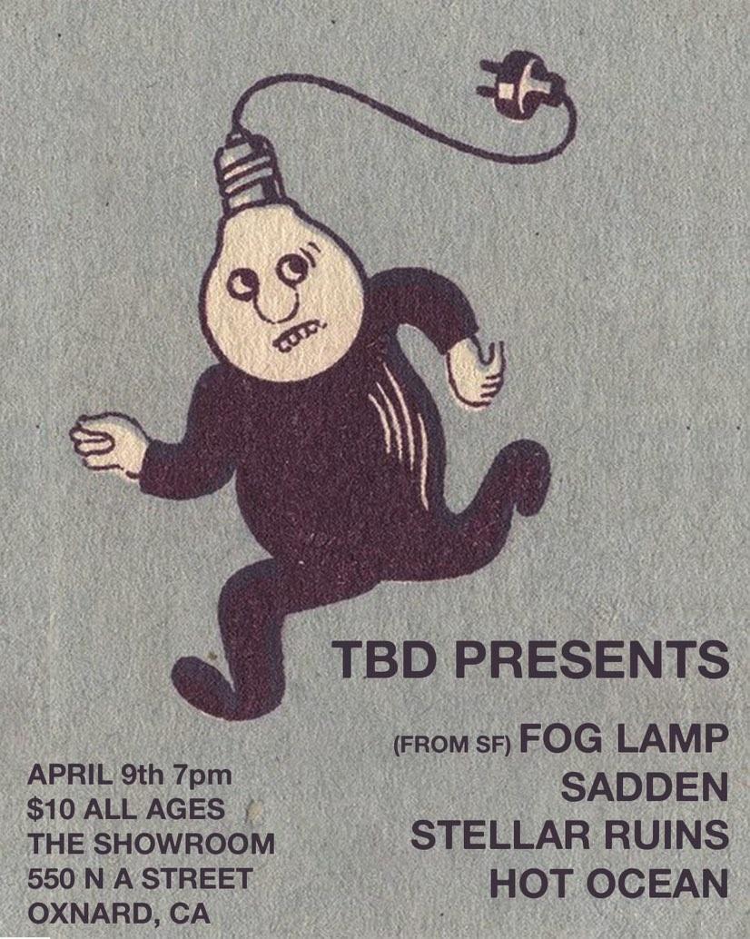 Here's the flyer for this Tuesday's performance at The Showroom in Oxnard - join us as we open the show at 7pm for Fog Lamp (From SF)'s west coast tour along with Sadden and Hot Ocean! 🤘🔥
#livemusic #oxnard