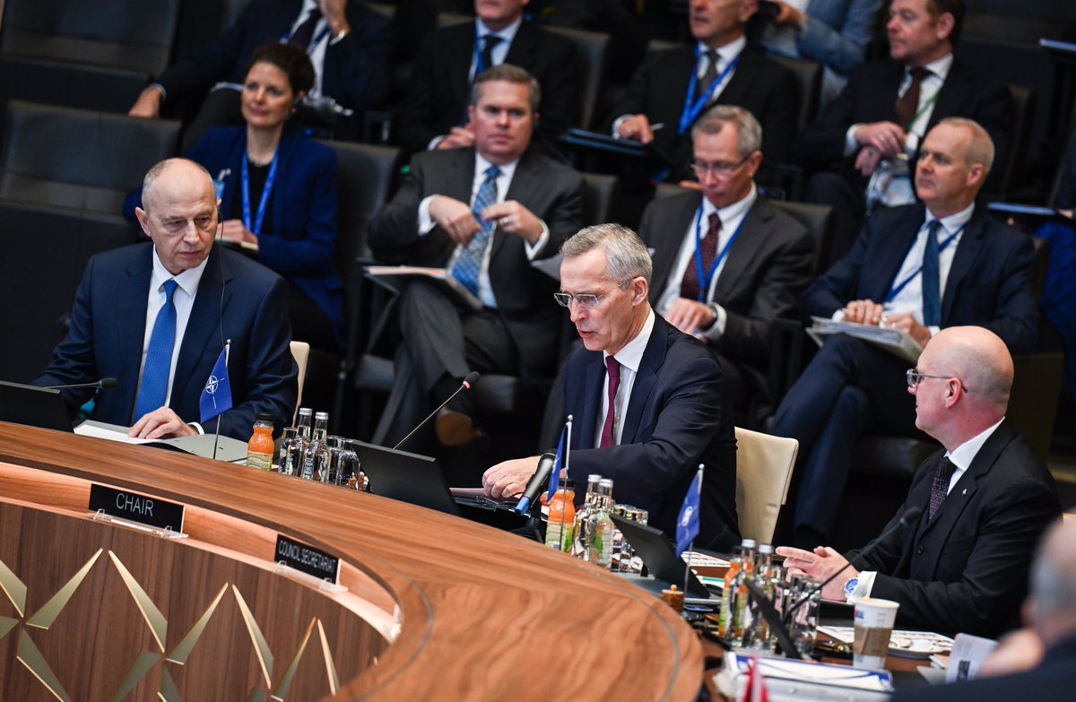 Minister of Foreign Affairs @HakanFidan attended the #NATO-Ukraine Council meeting at NATO Headquarters in Brussels on the second day of the Foreign Ministers Meeting.