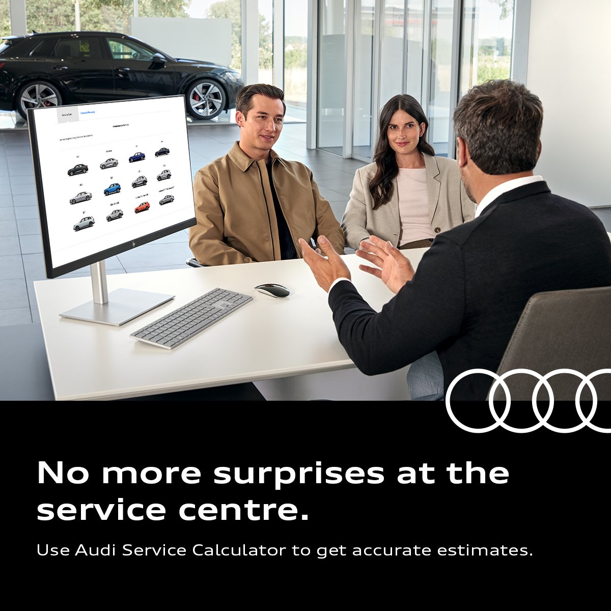 Stay assured at every turn of your journey. With Audi Service Calculator, get transparent and accurate costs for your Audi's maintenance needs. Check this link: audi-india.in/ServiceCostCal… #AudiIndia #AudiService #AudiServiceCalculator