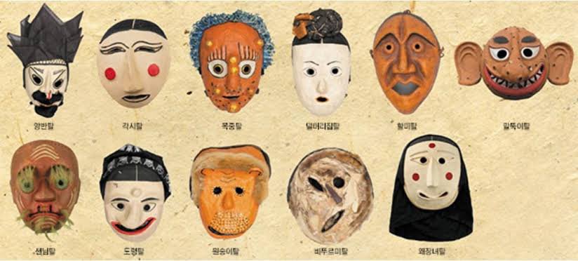 日本の能面、朝鮮のタルチュム ってよく比較されるけど、タルチュムは