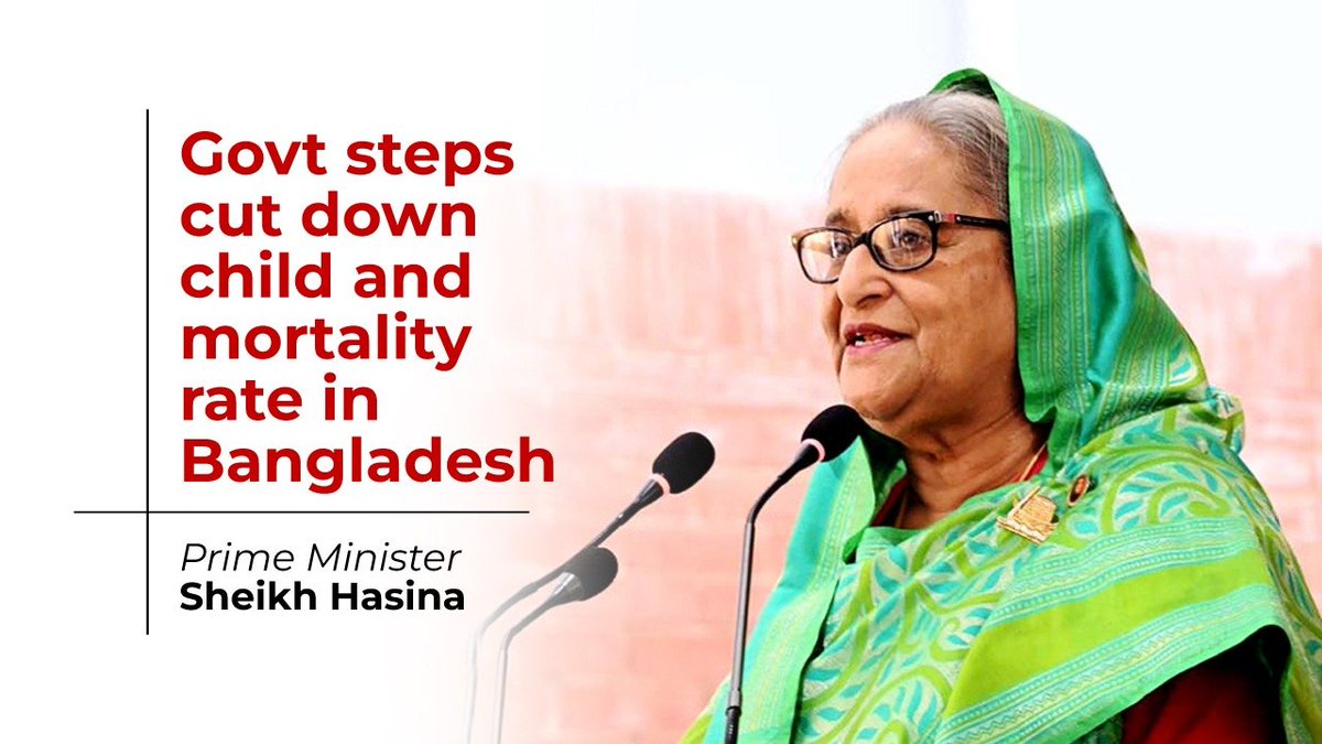 We have established #communityclinics across the country to mitigate the primary #medicare facilities of the people. As a result, the child and #maternalmortality rate has been reduced: HPM #SheikhHasina. 👉albd.org/articles/news/… #ChildMortality #Bangladesh #Healthcare