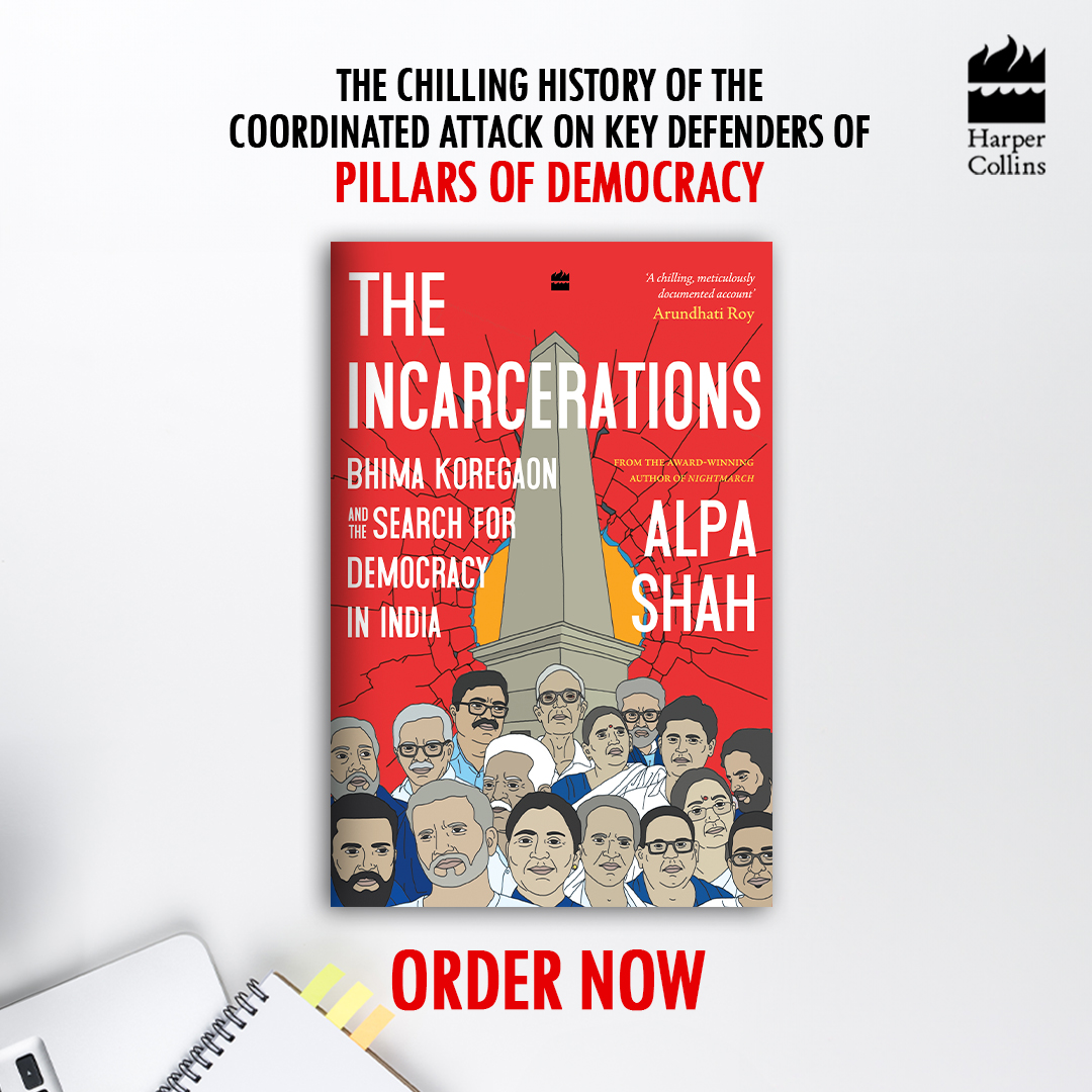 #TheIncarcerations by @alpashah001 is a well-researched account that confronts the chilling reality of India's democratic decline. Exploring the Bhima Koregaon case in detail, this book sheds light on the coordinated attack on 16 human rights defenders.

Get a copy of