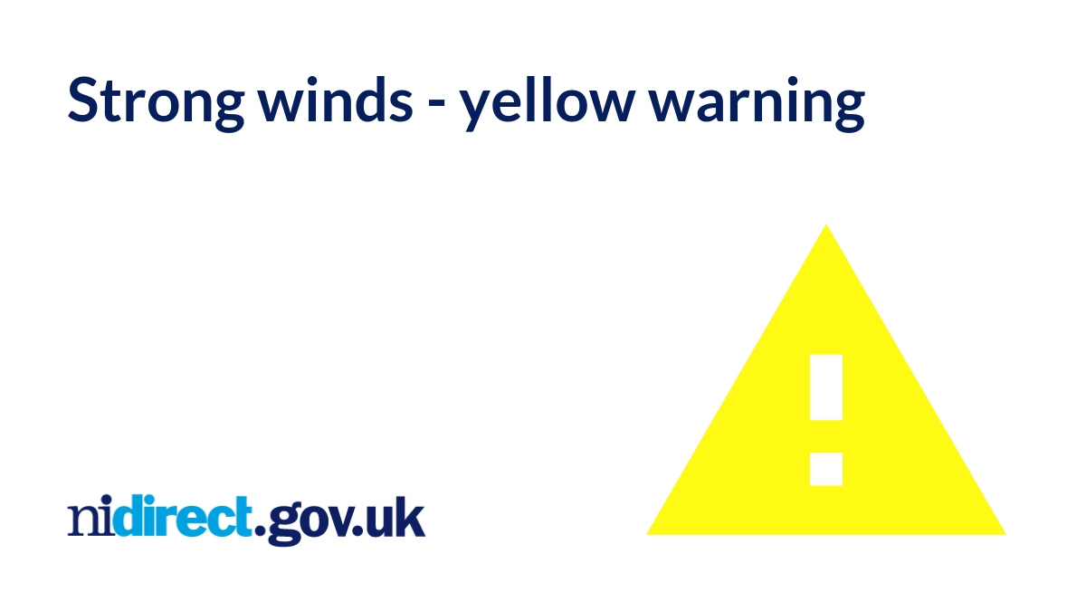 Weather warning for strong winds on Saturday (6 April) from 8am until 10pm. Danger to life from large waves/beach material at coast, flying debris, travel disruption, power cuts, fallen trees possible. Info and advice: nidirect.gov.uk/winds @deptinfra @belfastcc #StormKathleen