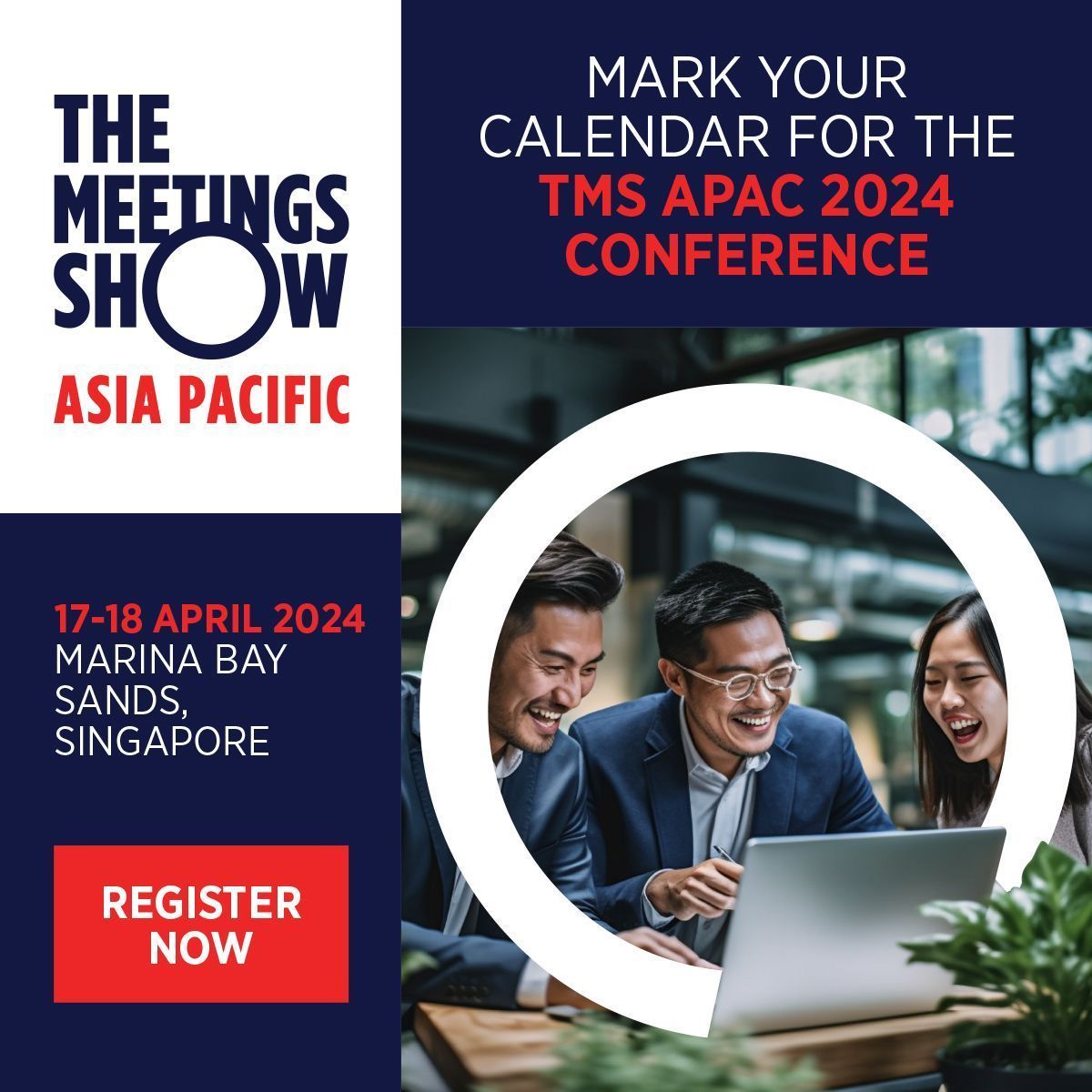 Only two weeks until @tmsapac!

📅 17-18 April 2024

Connect with MICE industry leaders, be inspired by the lineup of industry experts and thought leaders who will be sharing their insights and expertise.

Secure your spot today: shorturl.at/uBK04