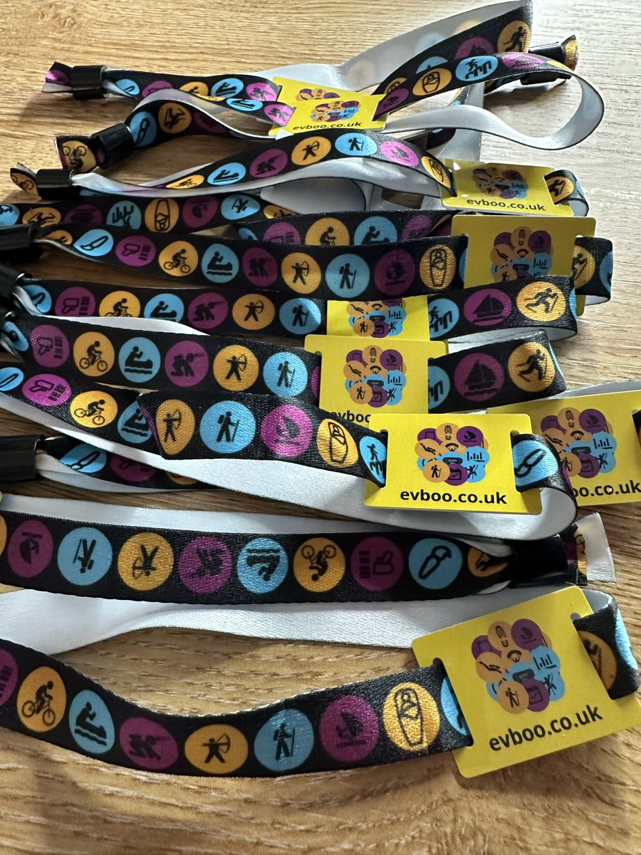 We’ve seen some reductions in the cost of RFID festival style wristbands this year. We’re now supplying these to our longer duration events, with Tracking Systems to support them. Here is our first batch of EvBoo branded bands, but you can have them customised for your event too.