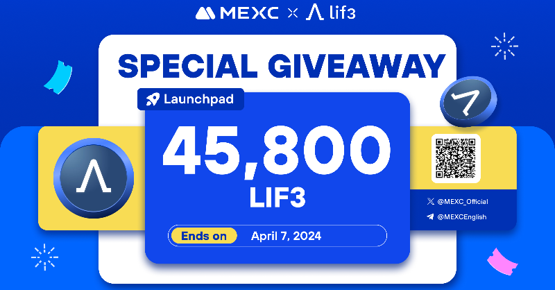 MEXC's tweet photo. #MEXC x LIF3
Collab Giveaway - 45,800 LIF3 Lucky Draw!

To enter:

🔹Follow MEXC and LIF3 on X
🔹Complete the tasks: ⤵️