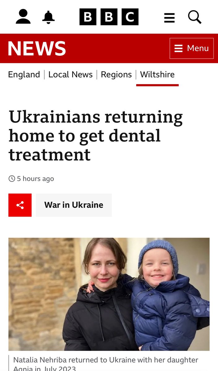 SUNLIT UPLANDS LATEST: Better chance of getting a dentist in a war zone. Quite literally. ~AA bbc.co.uk/news/uk-englan…