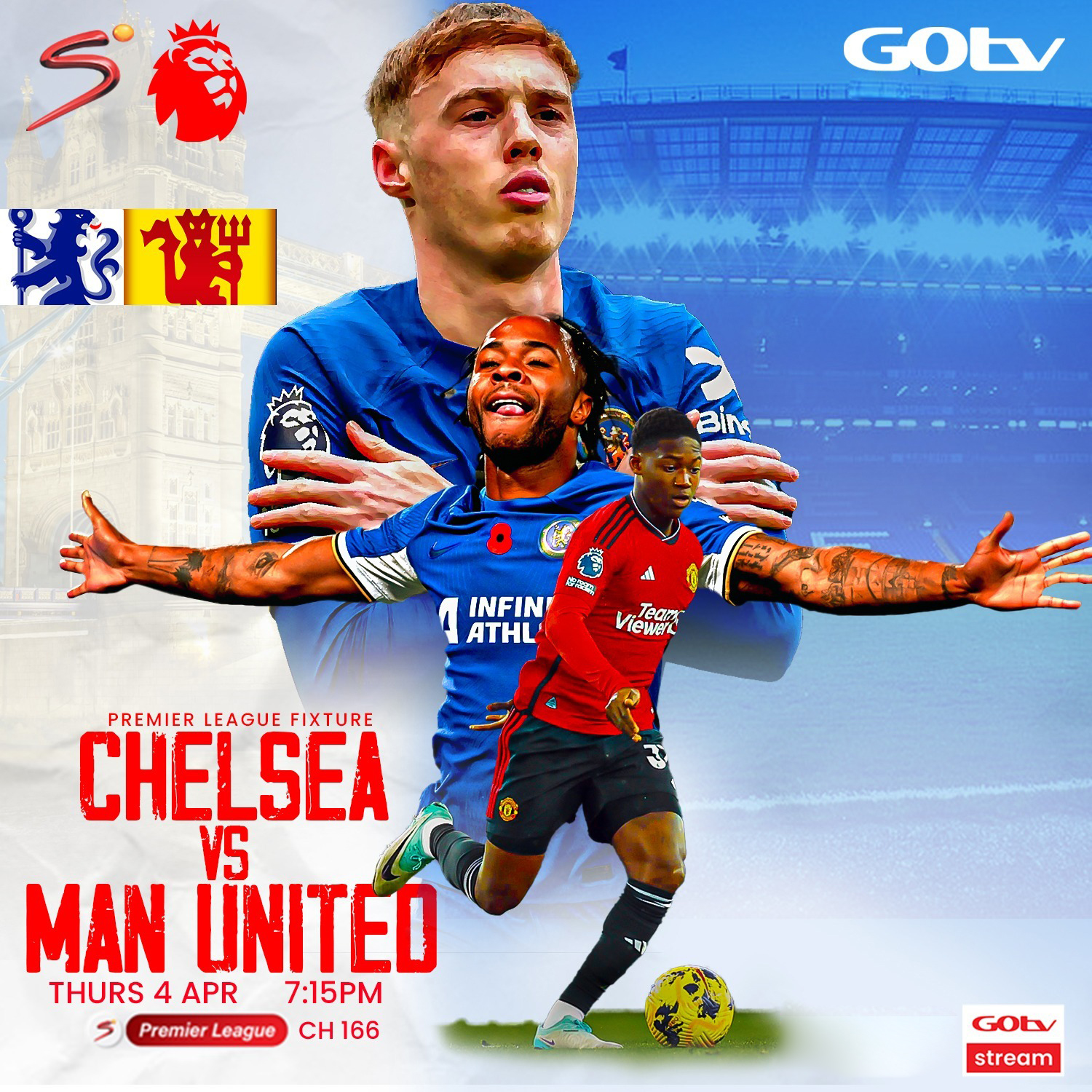 GOtv Namibia on X Chelsea vs Manchester United will air on SuperSport Premier League channel 66 on GOtv Supa Call 081 988 0000 for assistance upgrading or reconnecting