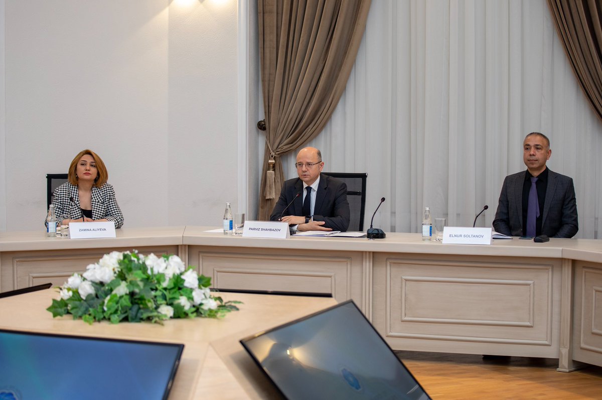 ParvizShahbazov's tweet image. We discussed with Eugene Zhukov, the Director General of Central and West Asia Department of #AsianDevelopmentBank, the potential cooperation opportunities expanding partnerships in the field of energy, especially the priority directions of the #GreenEnergy agenda. We reviewed…