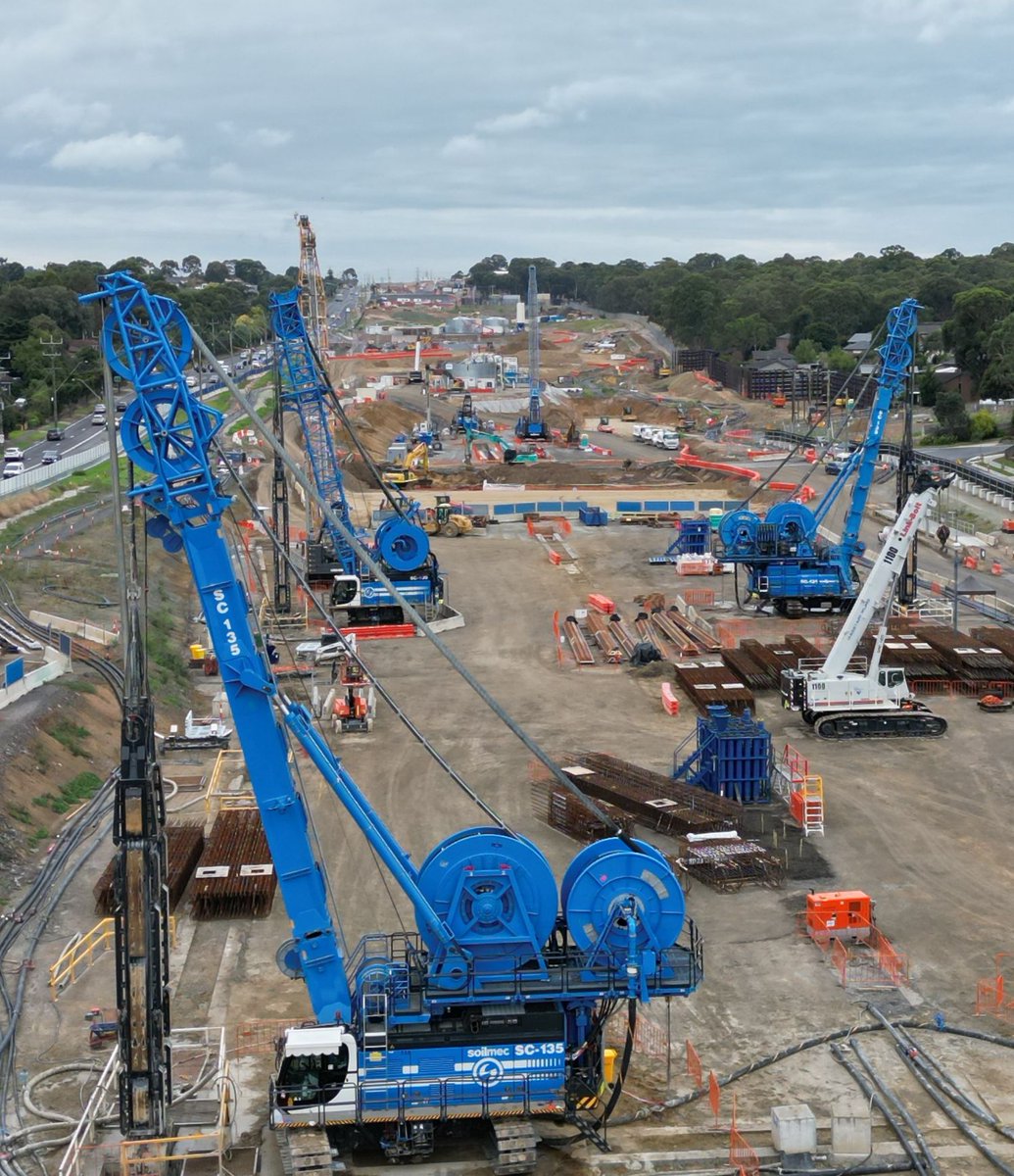 Trevi brings four Soilmec hydromills to Australian infrastructure project - b.link/ouxid3di #Aspermont #TreviGroup #Soilmec #WagstaffPiling #Hydromill #DiaphragmWalls #Australia