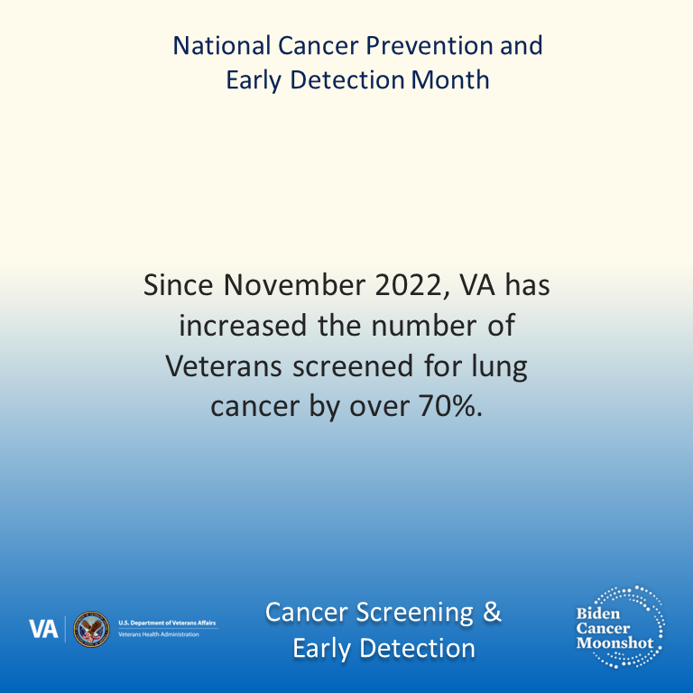Cancer screening plays an essential role in cancer prevention. That’s why VA is working to increase access to cancer screening and improve screening rates among Veterans. cancer.va.gov/learn-about-ca… #BidenCancerMoonshot #Veterans #CancerScreening