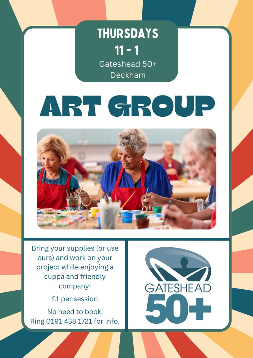 🙂Great news! 🙂 Our art group will now be meeting every Thursday! If you're interested in learning new skills, feel free to pop along. Free refreshments and your £1 donation goes toward group outings and supplies.