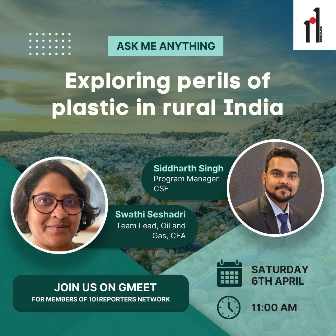 101reporters's tweet photo. For this Saturday's network wide meet, we'll discuss the impact of the Global Plastics Treaty on rural India and coastal ecosystems with guest speakers associated with @cfa_ind

The session is open for our network members only https://t.co/HtWvu2hlYj