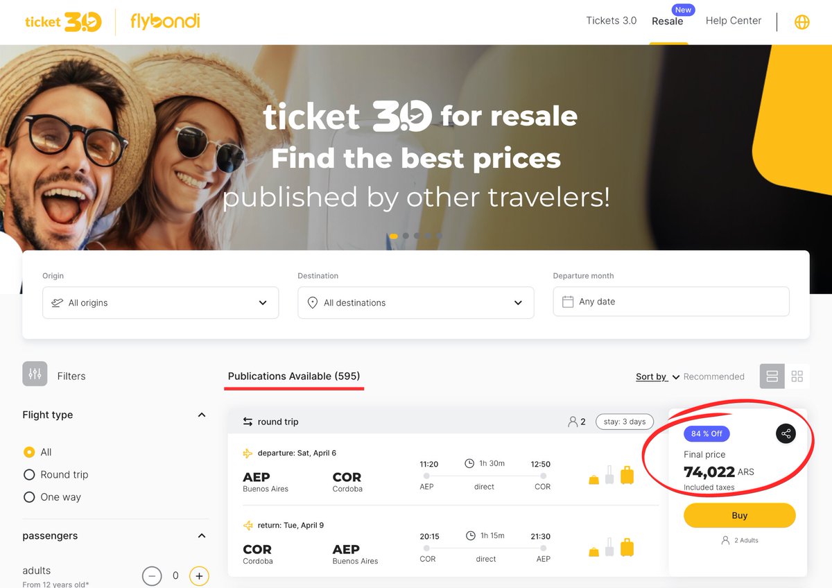 So many great deals for @flybondioficial passengers buying their #NFTickets on the secondary market powered by #Algorand! ✈️

Passengers enjoy huge flexibility while the airline generates additional revenue from resales.

Thanks to @travelx__ for making this possible! #RWA